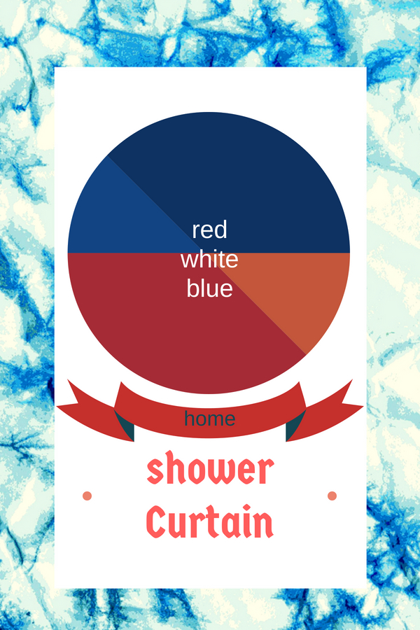 Red White and Blue Shower Curtain