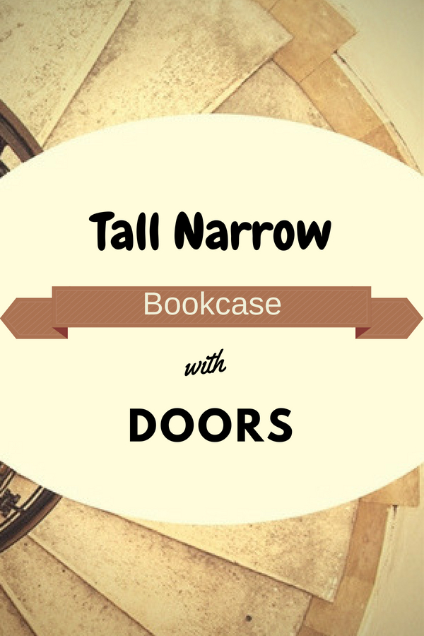 Tall Narrow Bookcase with Doors