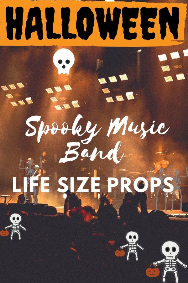 Life Size Spooky Music Band Skeleton Zombie Halloween Props