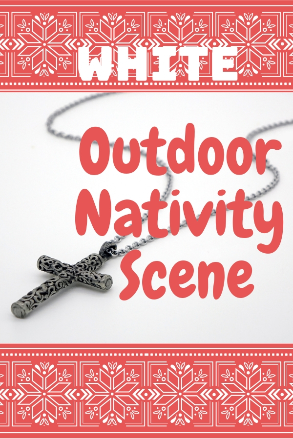 White Outdoor Nativity Scene