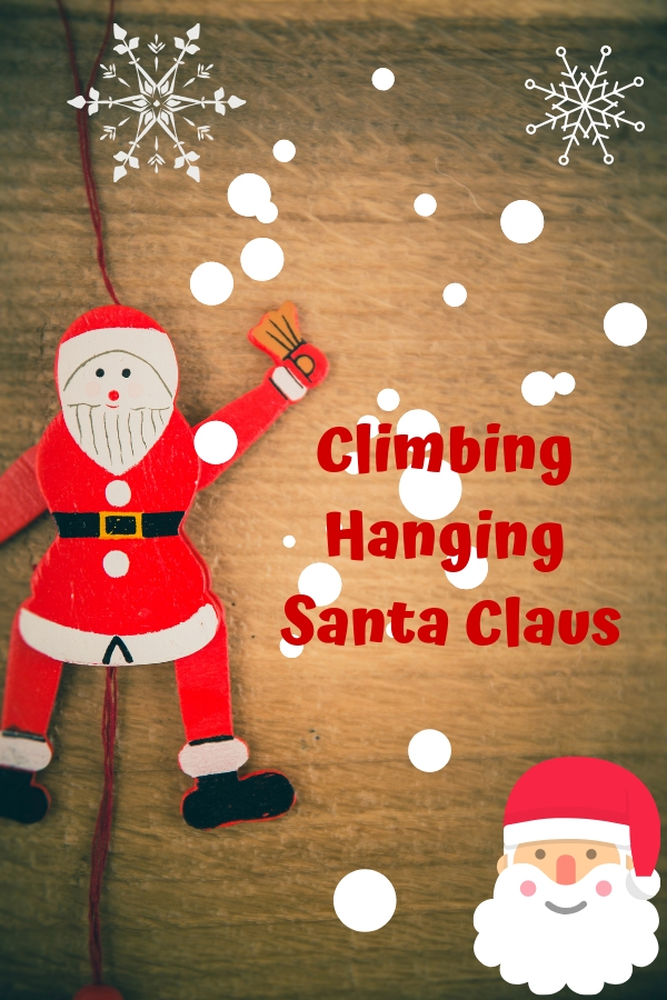 Climbing Hanging Santa Claus House Decoration