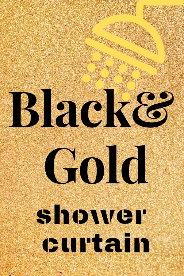 Black and Gold Shower Curtain