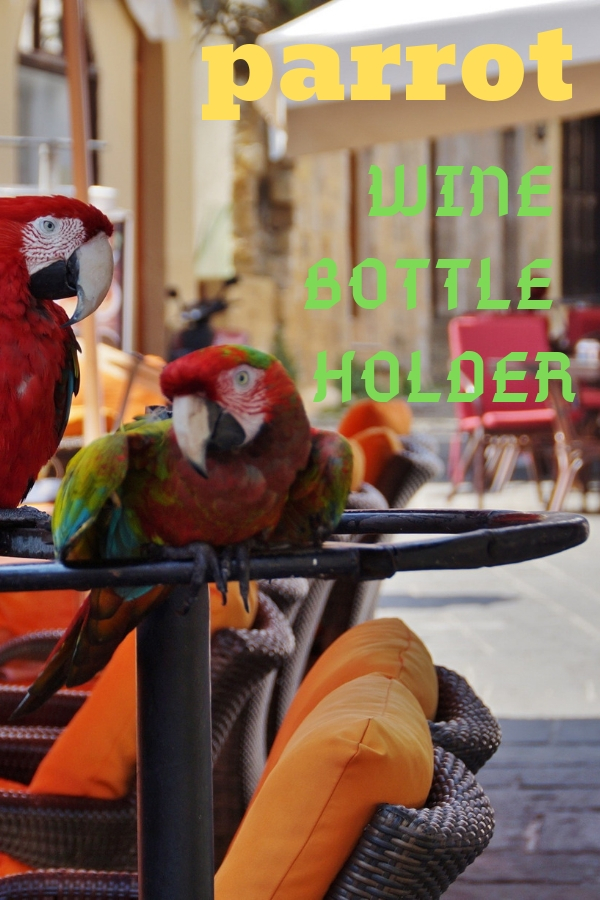 Parrot wine bottle online holder