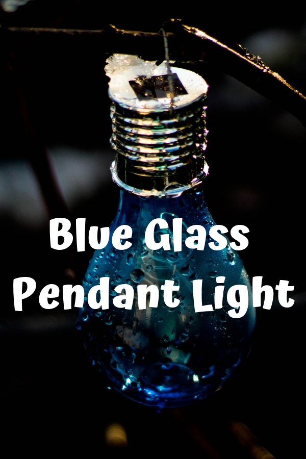 Blue Glass Pendant Light