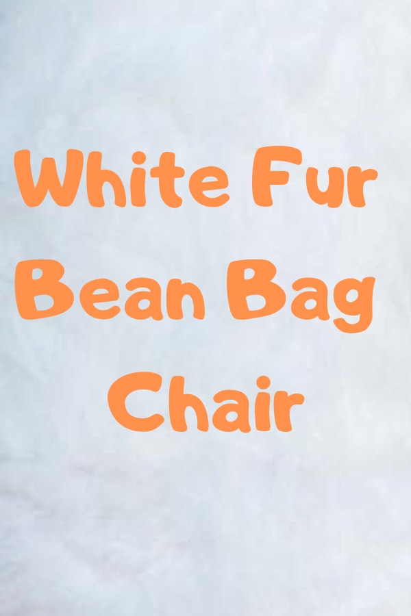 White Fur Bean Bag Chair