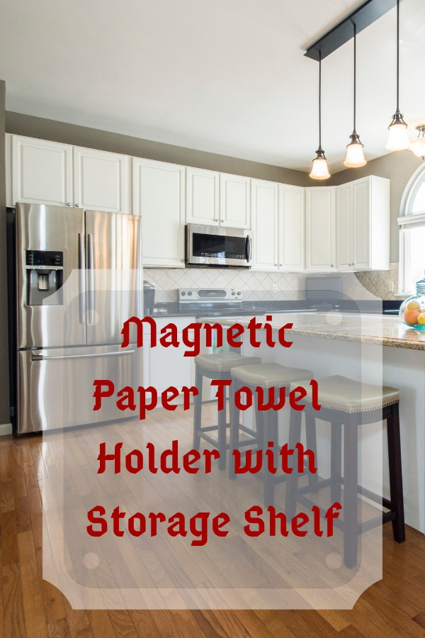 Magnetic Paper Towel Holder with Storage Shelf