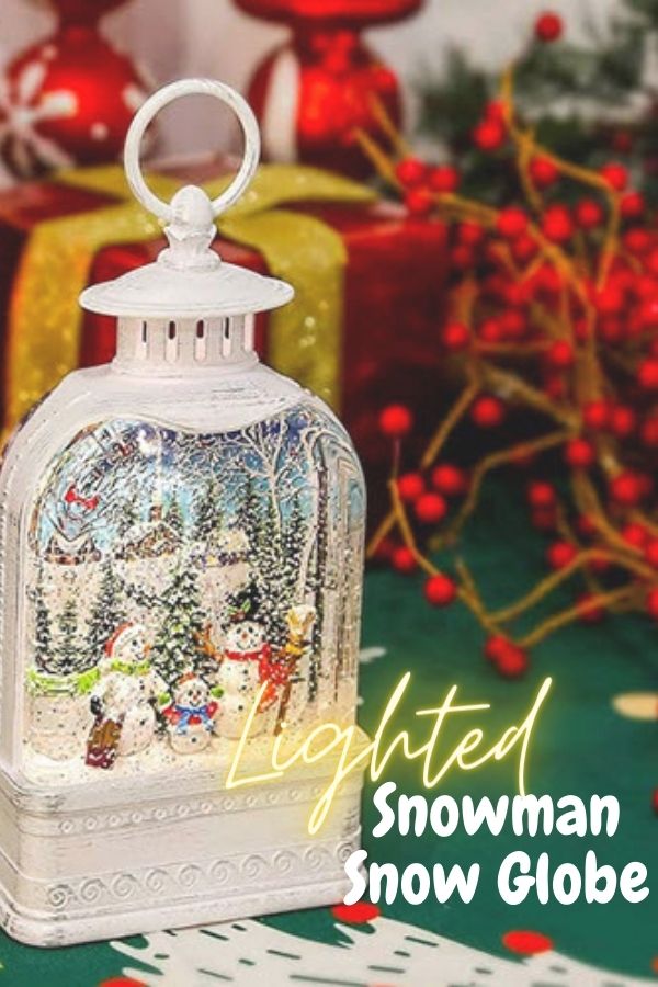 Lighted Snowman Snow Globe