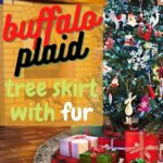 buffalo plaid tree skirt with fur