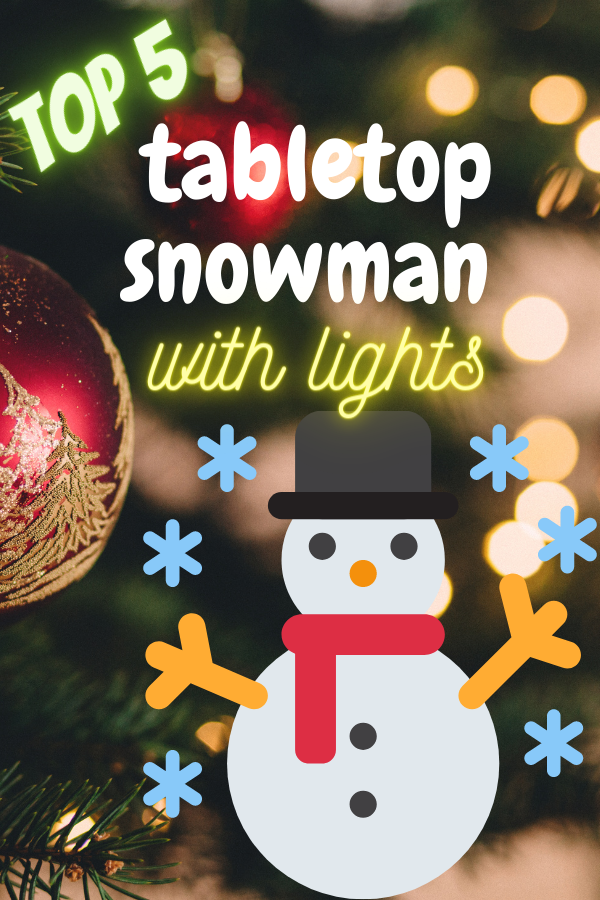 Tabletop Snowman with Lights