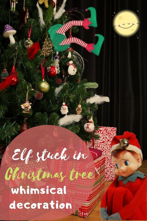 Elf Stuck in Christmas Tree Decoration