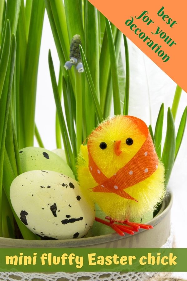 Mini Fluffy Easter Chick Decorations