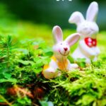 resin easter bunny figurines