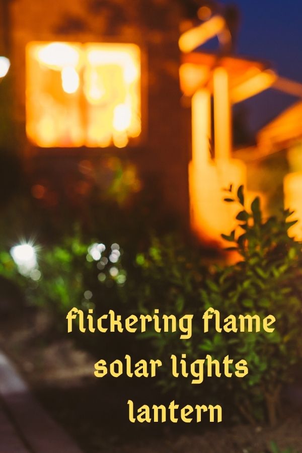 Flickering Flame Solar Lights Lantern