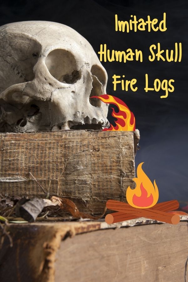 Imitated Human Skull Fire Logs