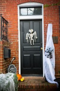 front door halloween decoration