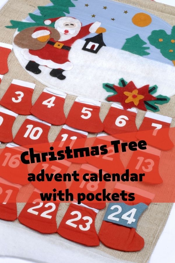 Christmas Tree Advent Calendar with Pockets