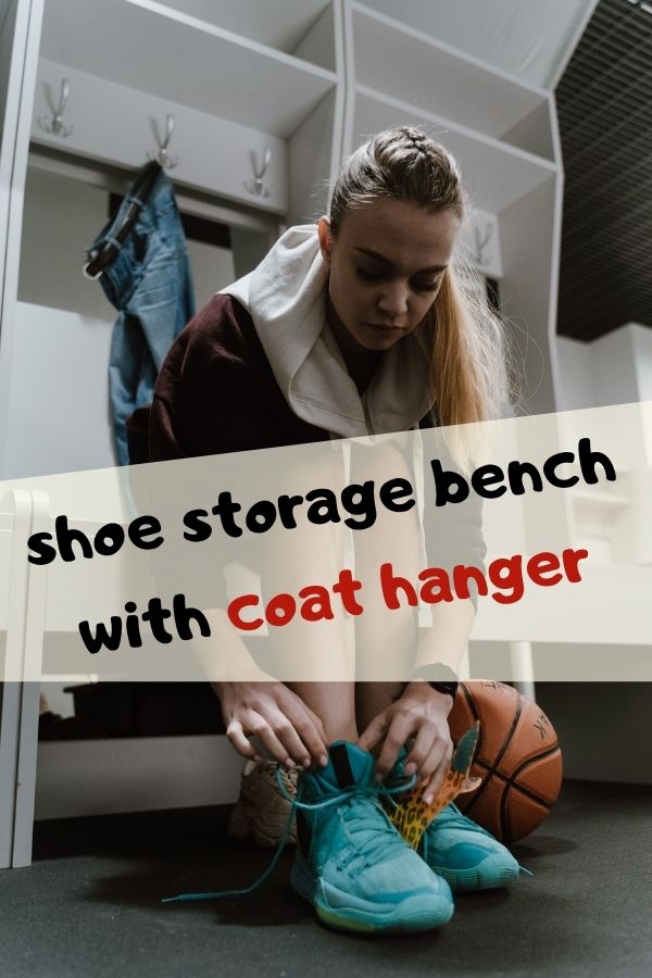 Shoe Storage Bench with Coat Hanger