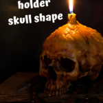 skull tea light candle holder